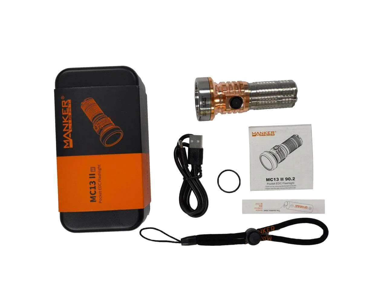 Manker MC13 II Pocket EDC Flashlight - Titanium & Copper