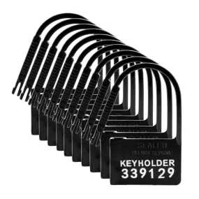 Master Series Keyholder 10 Pack Numbered Plastic Chastity Locks Black