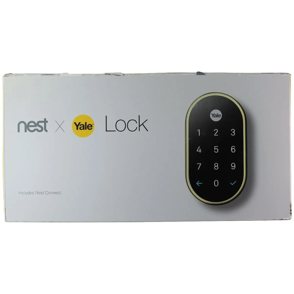 Nest x Yale Lock Tamper-Proof Smart Lock for Keyless Entry - Polished Brass