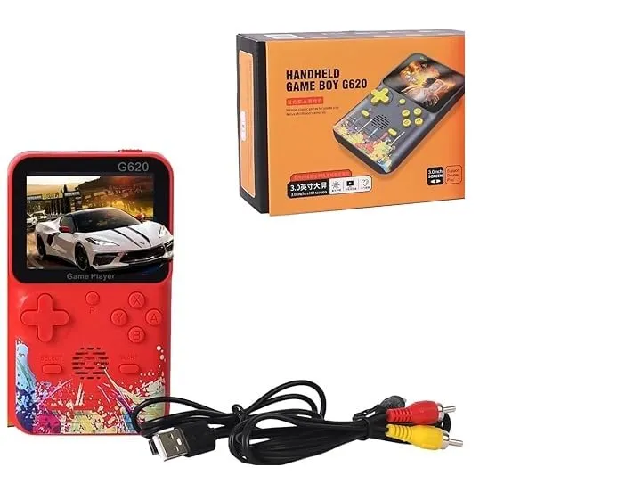 NextTech 2024 Retro Friendly Competition Players Edition of G620 500 In1 Colorful Handheld Mini Game Box Connect with TV Option for Kids with Super Mario Like (Bros/Brose3/6/9/10/14) Super Contra Like