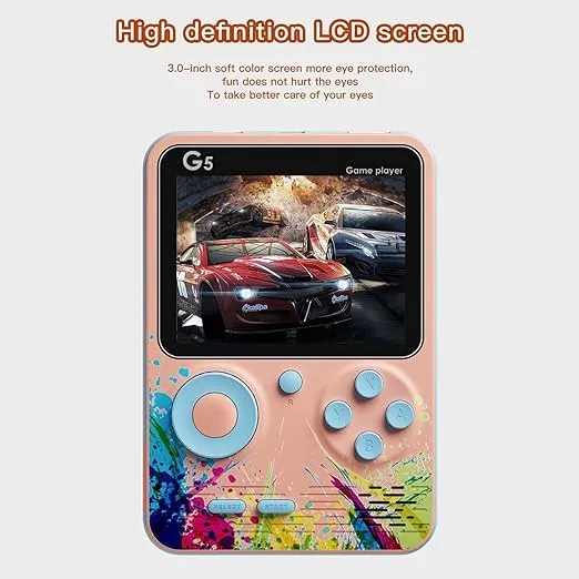 NextTech 2024 Retro Friendly Competition Players Edition of G620 500 In1 Colorful Handheld Mini Game Box Connect with TV Option for Kids with Super Mario Like (Bros/Brose3/6/9/10/14) Super Contra Like