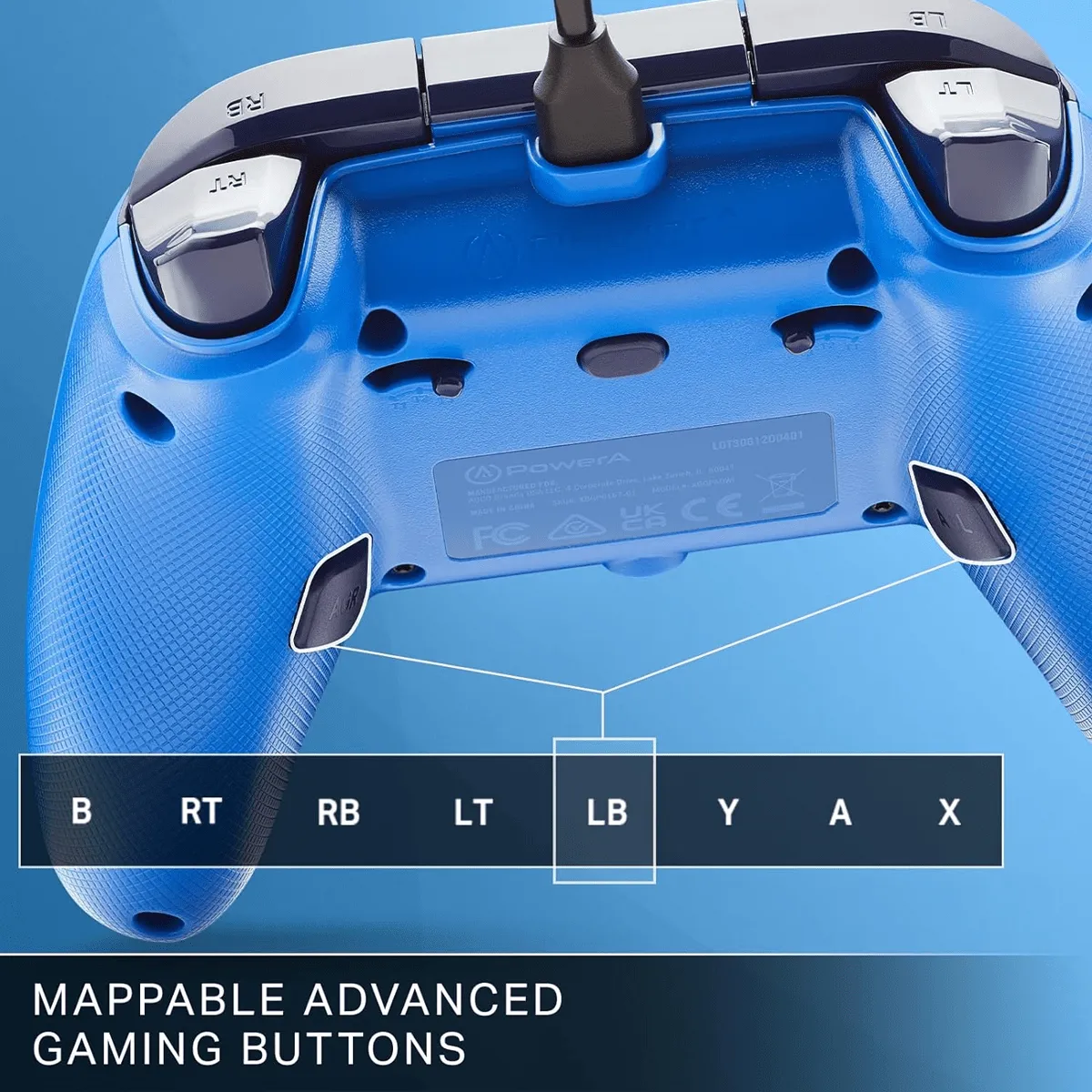 PowerA Advantage Wired Controller For Xbox Series X|S With 2 Mappable Buttons - Blue