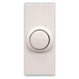 Push Button Doorbell, Wireless, Surface Mount, White, 150-Ft. Range