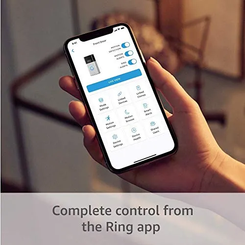 Ring Video Doorbell – Satin Nickel with Ring Chime (2020 release)