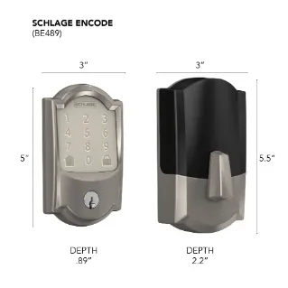 Schlage Encode™ Smart WiFi Deadbolt with Camelot Trim