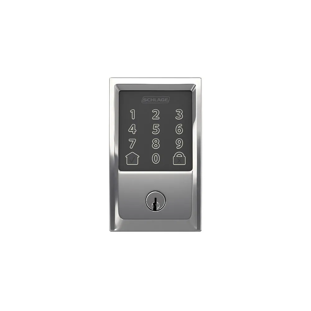 Schlage Encode Smart WiFi Deadbolt with Century Trim (Bright Chrome)