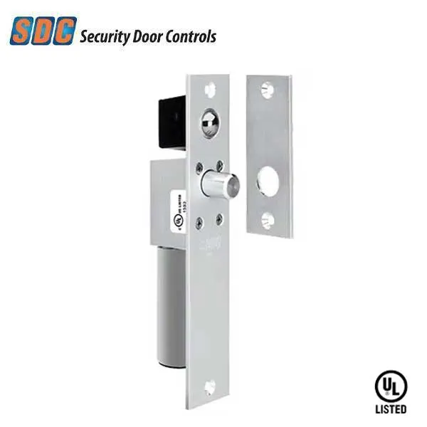 SDC - 1091 - Narrow Mortise Electric Bolt Lock - Concealed - Failsafe - 1-3/4" Frame - 12/24VDC - Aluminum