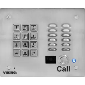 Viking K-1705-IP VoIP Entry Phone with Analog Camera Stainless Steel Finish