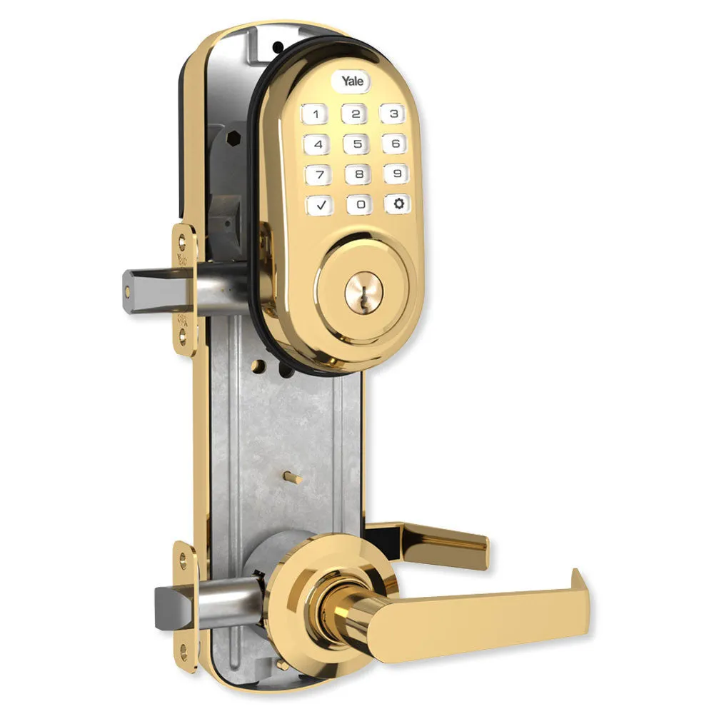 Yale Z-Wave Assure Interconnected Lockset with Push Button Deadbolt, Augusta Lever, Left Handed