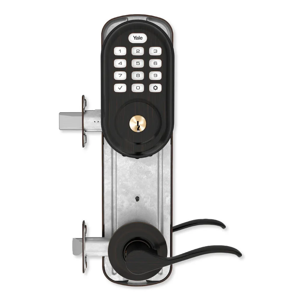 Yale Z-Wave Assure Interconnected Lockset with Push Button Deadbolt, Augusta Lever, Left Handed